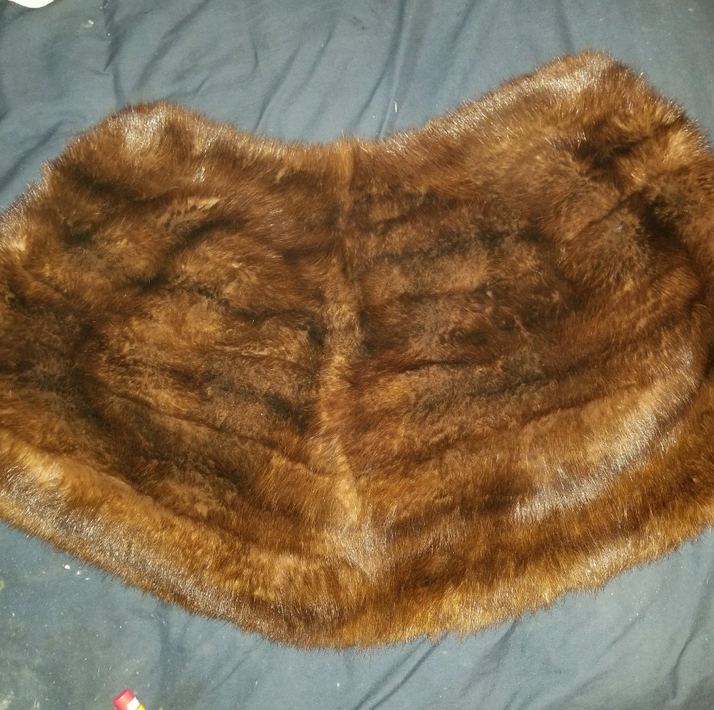 Vintage mink fur shawl